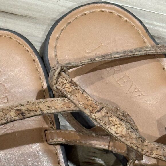 J.Crew Cork T-Strap Sandals Tan Women’s 9.5 - Picture 3 of 5